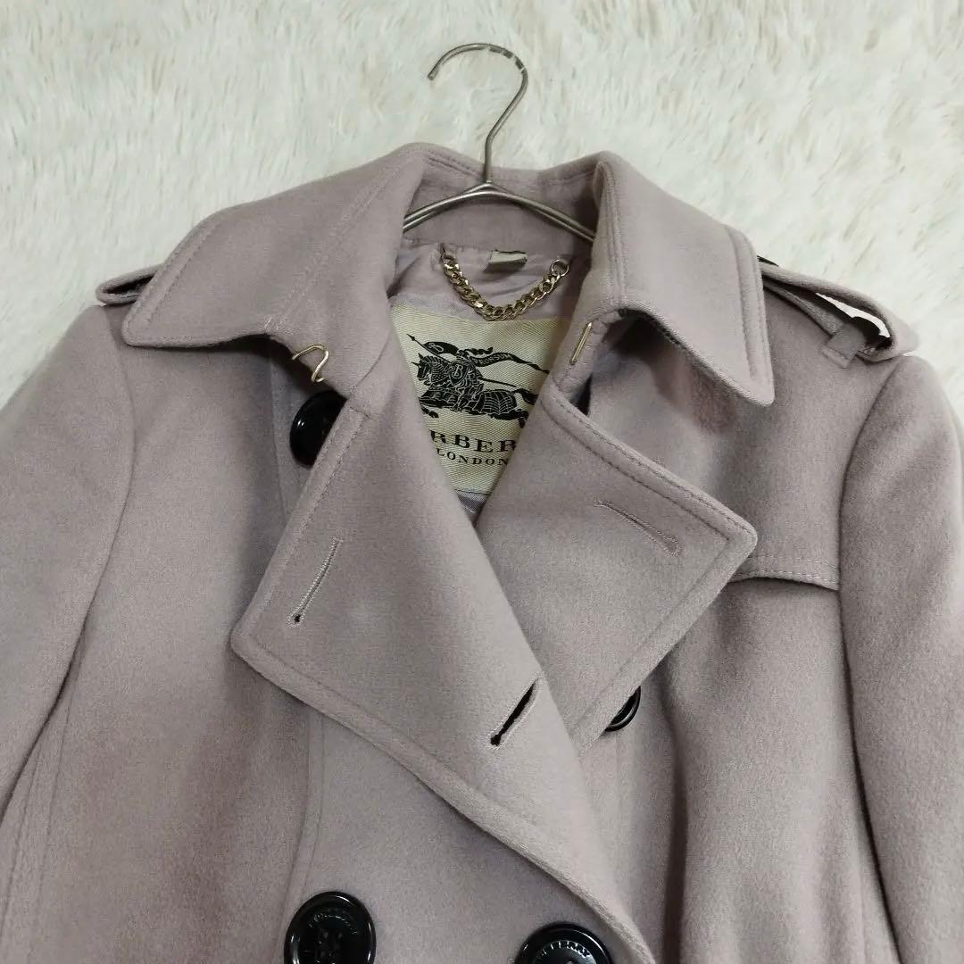 18206✨バーバリーロンドン サンドリンガル カシミヤ100% トレンチコート