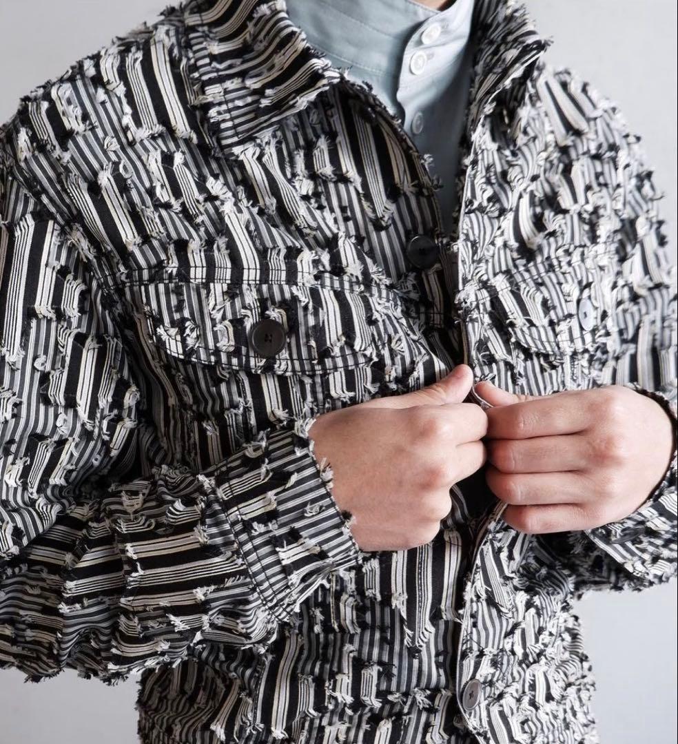 ジャケット・アウター MASU STAR JACQUARD WORK JACKET 22SS BLK