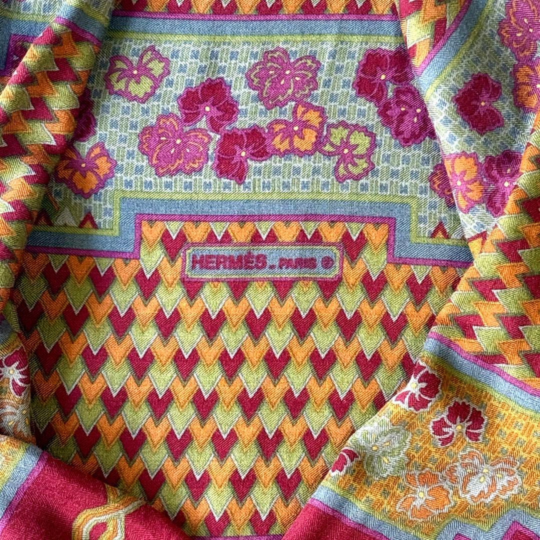 エルメス❤️カシミヤシルク❤️カシシル❤️秋色ストール140