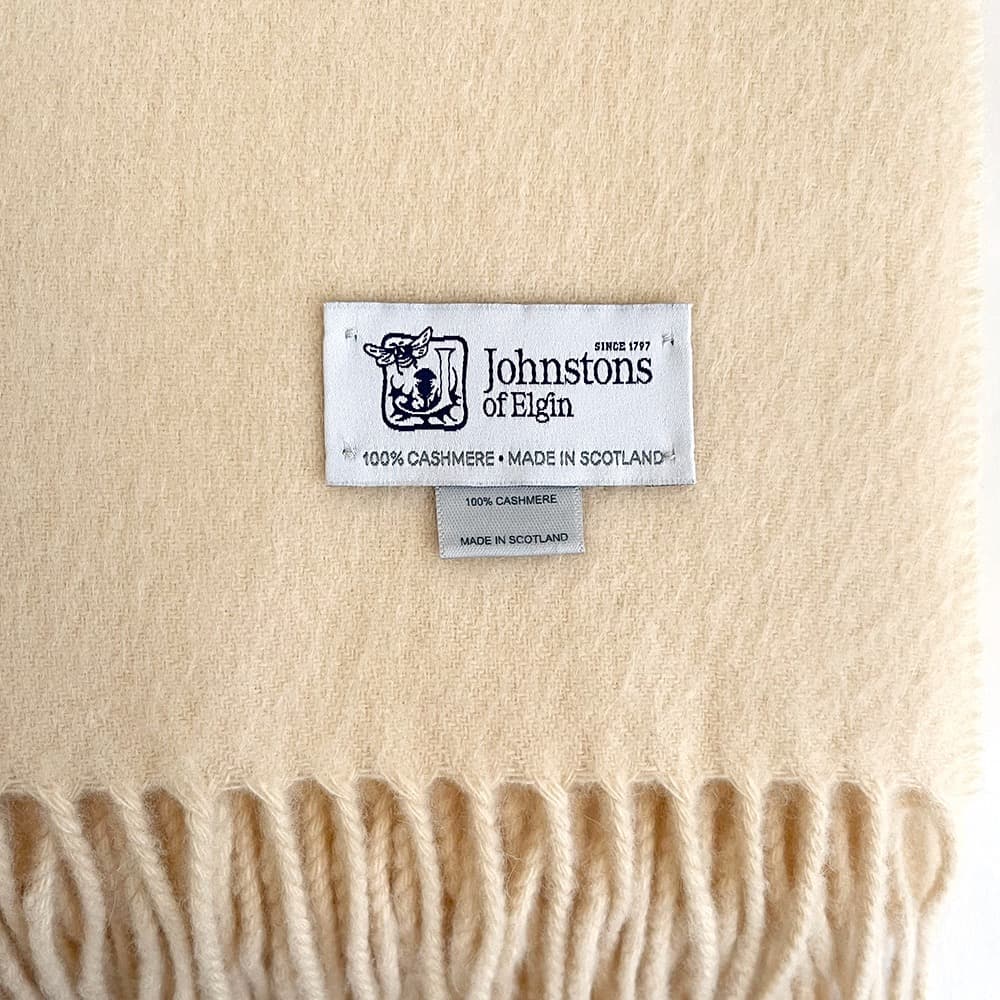 JOHNSTONS ジョンストンズ*カシミヤ大判ストール ベージュ