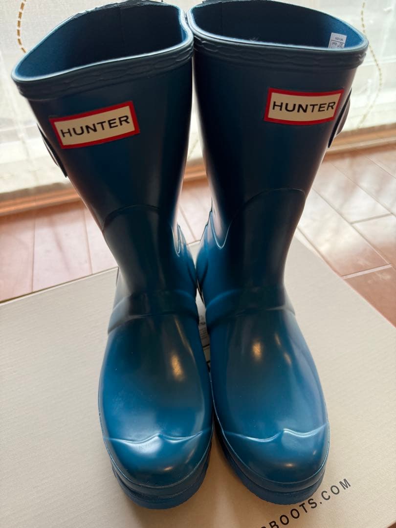 未使用★HUNTER ハンター レインブーツ長靴 24cm キッズ レディース