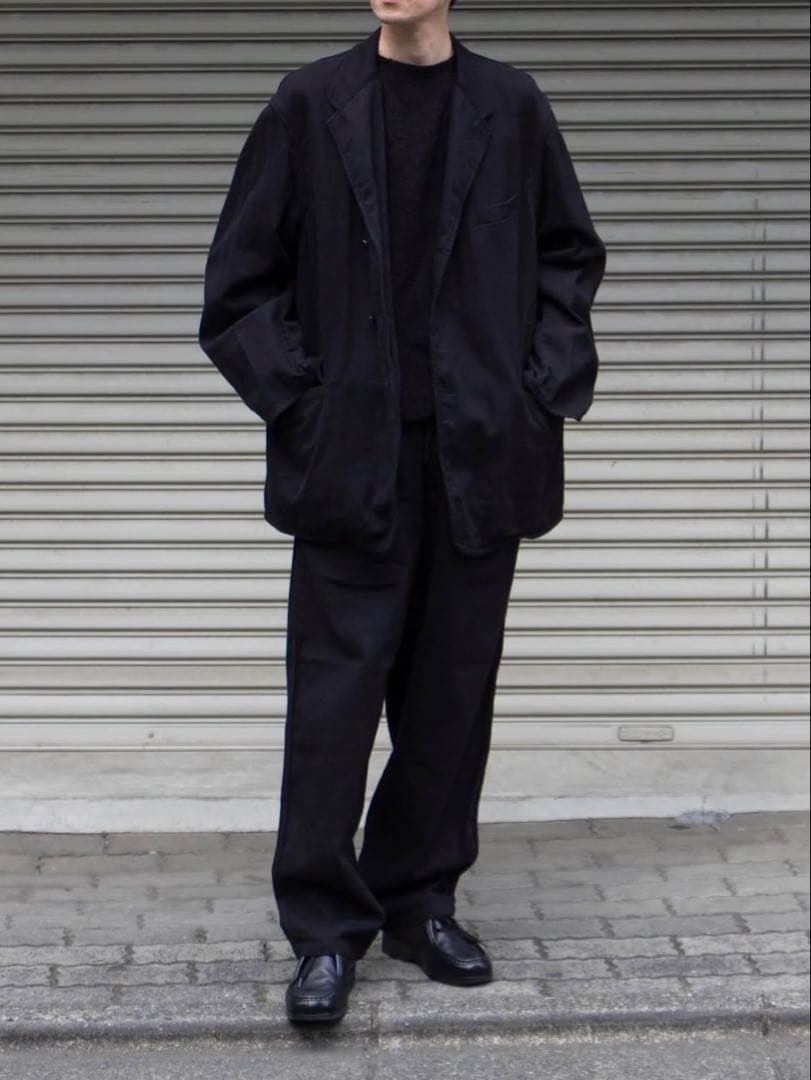 COMOLI 26SS ブラックドリル セットアップ サイズ2 ジャケット