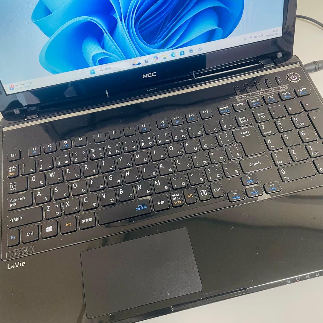 Windowsノート本体 lavie ls350/win11,M8G,HD750G
