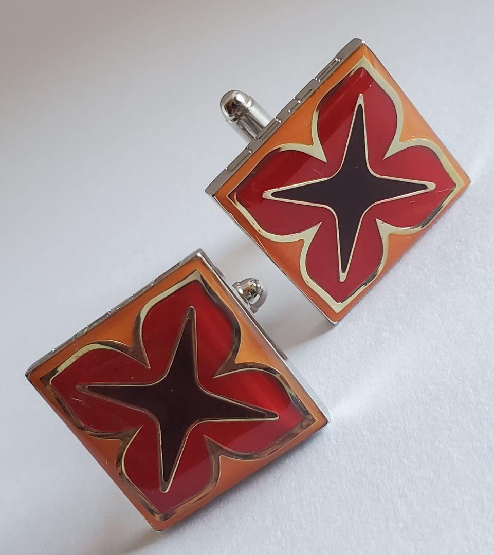 ETRO　エトロ　スクエア　エナメル　カフリンクス　カフスボタン　カフス