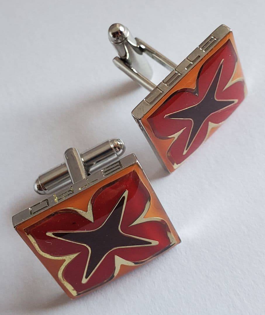 ETRO　エトロ　スクエア　エナメル　カフリンクス　カフスボタン　カフス