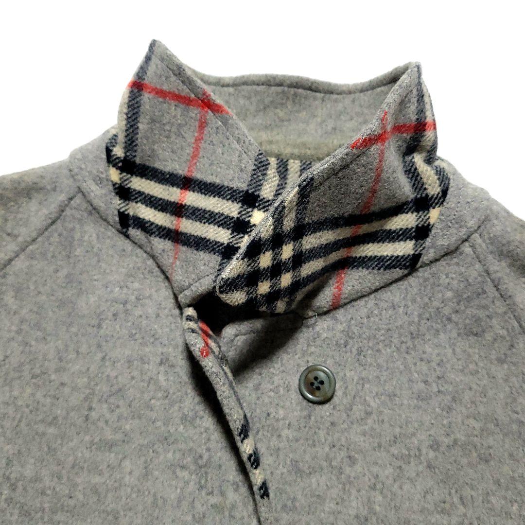 BURBERRY　ウールコート ノバチェック　リバーシブル 大きいサイズ グレー