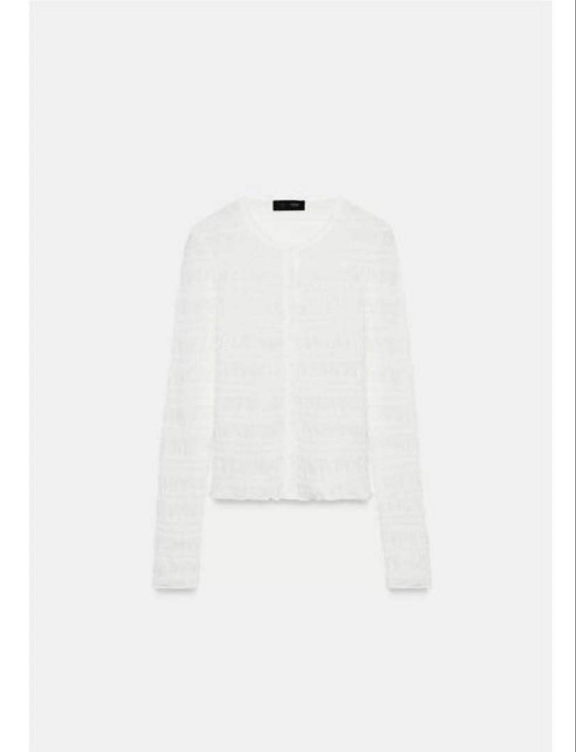 【新品】ZARA ザラ ハニカムニットカーディガン