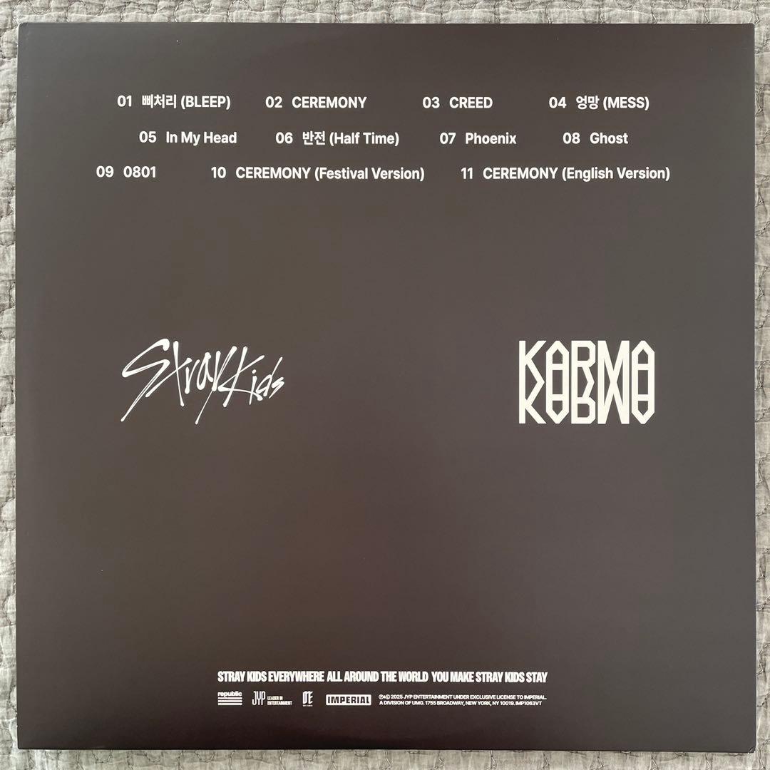Straykids KARMA レコード CRYSTAL CLEAR VINYL