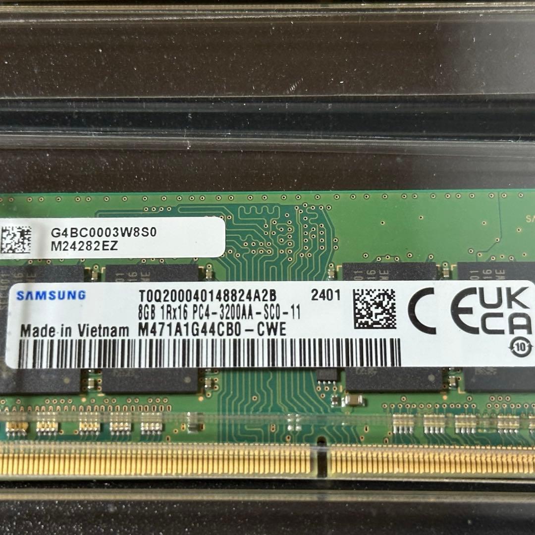 【動作保証】DDR4 3200 16GB(8GB×2枚) Samsung 210