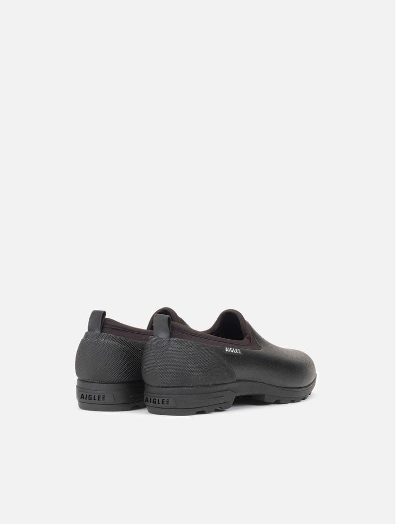 AIGLE ブラック レインシューズ スリッポン　LESSFOR 2 CROG