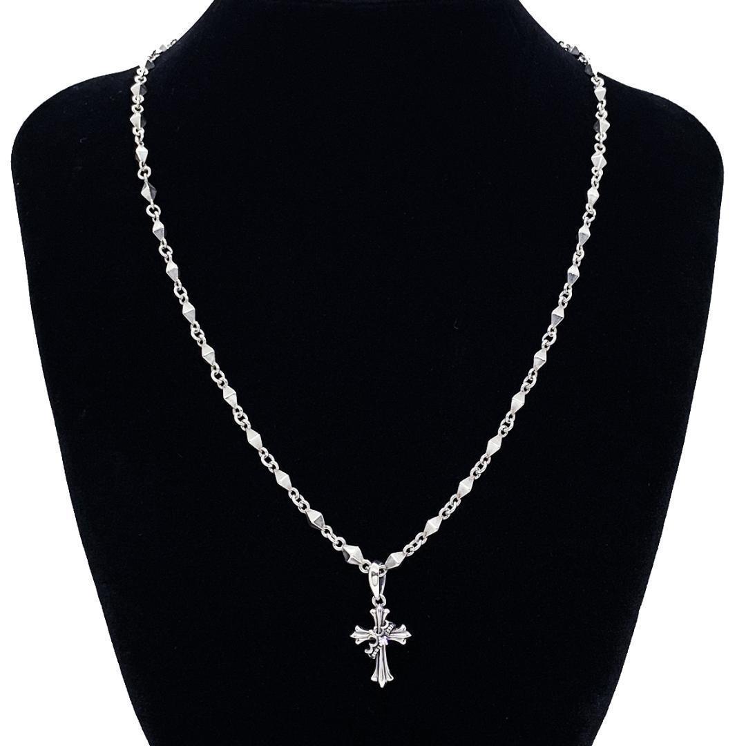 定価2.5万★Justin Davis ジルコニア装飾クロスネックレス