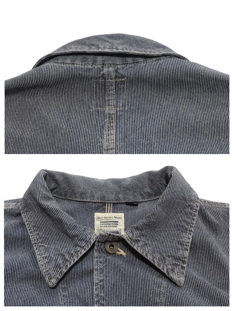 日本製 BLUE WAY OUTDOORS MAN ヒッコリー カバーオール