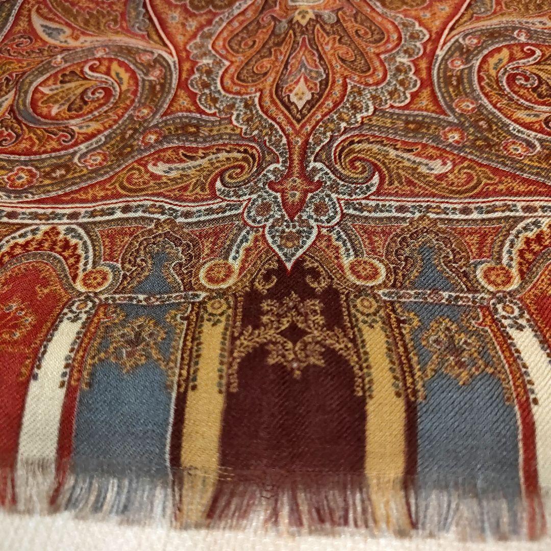 ETRO ペイズリー柄 シルク＆ウール ストール