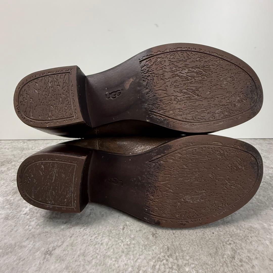美品 UGG アグ KRENE ANKLE アンクルブーツ レザー 茶色