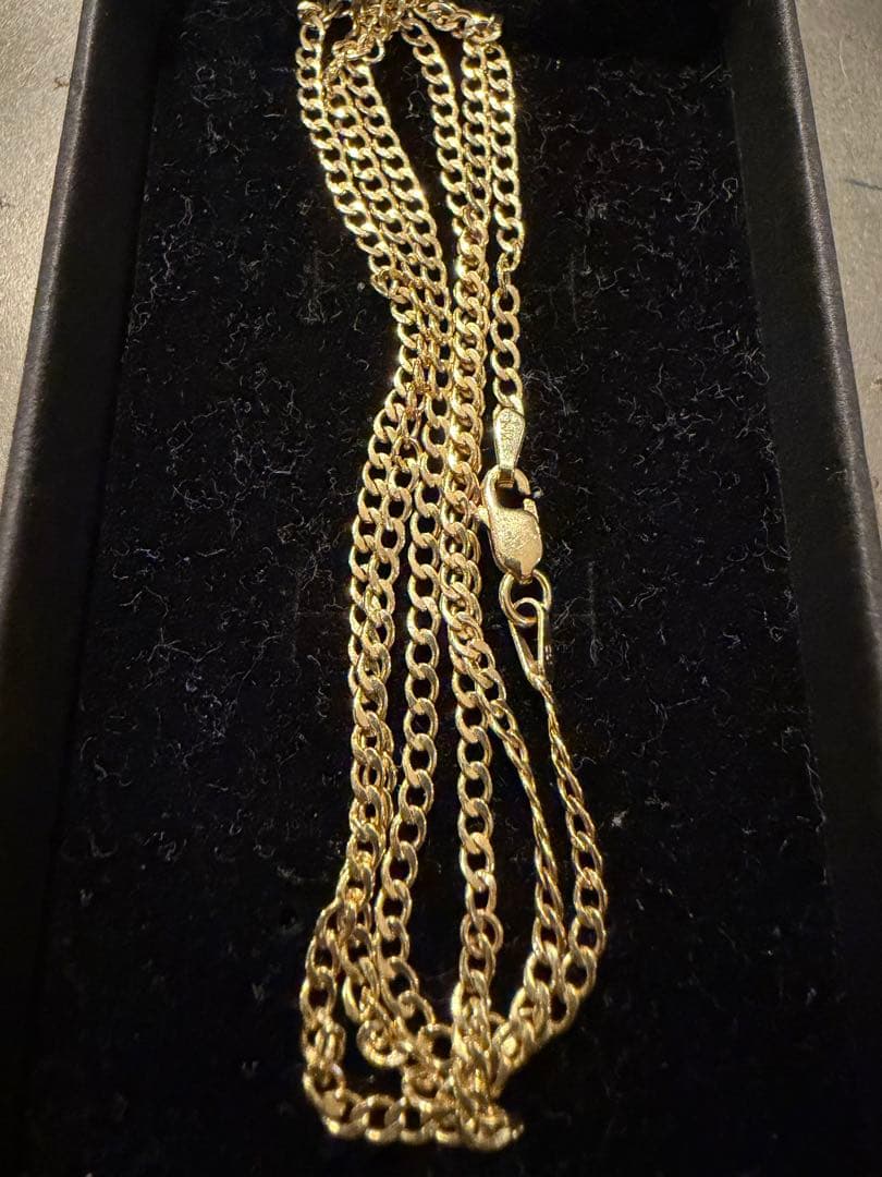 14K TGGS キューバンリンクチェーン　ネックレス　50cm 14金