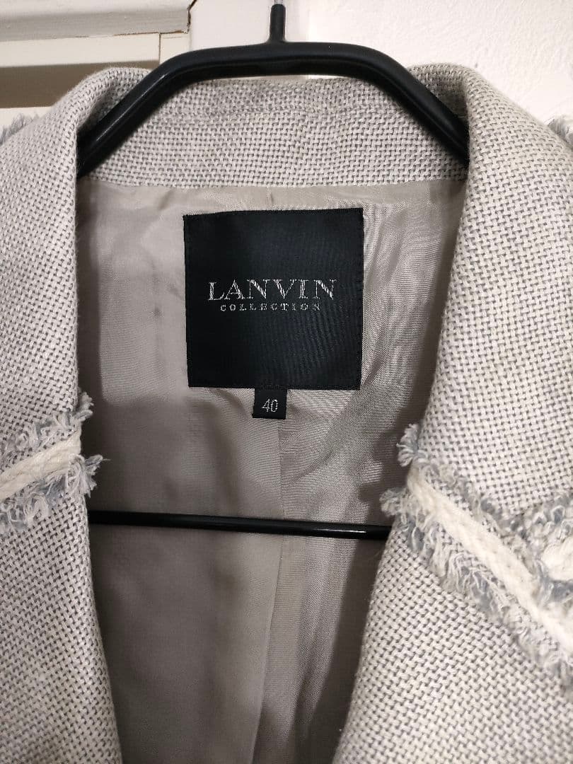 アスカ希少Y2K✦LANVINランバンツイードジャケットLイタリア