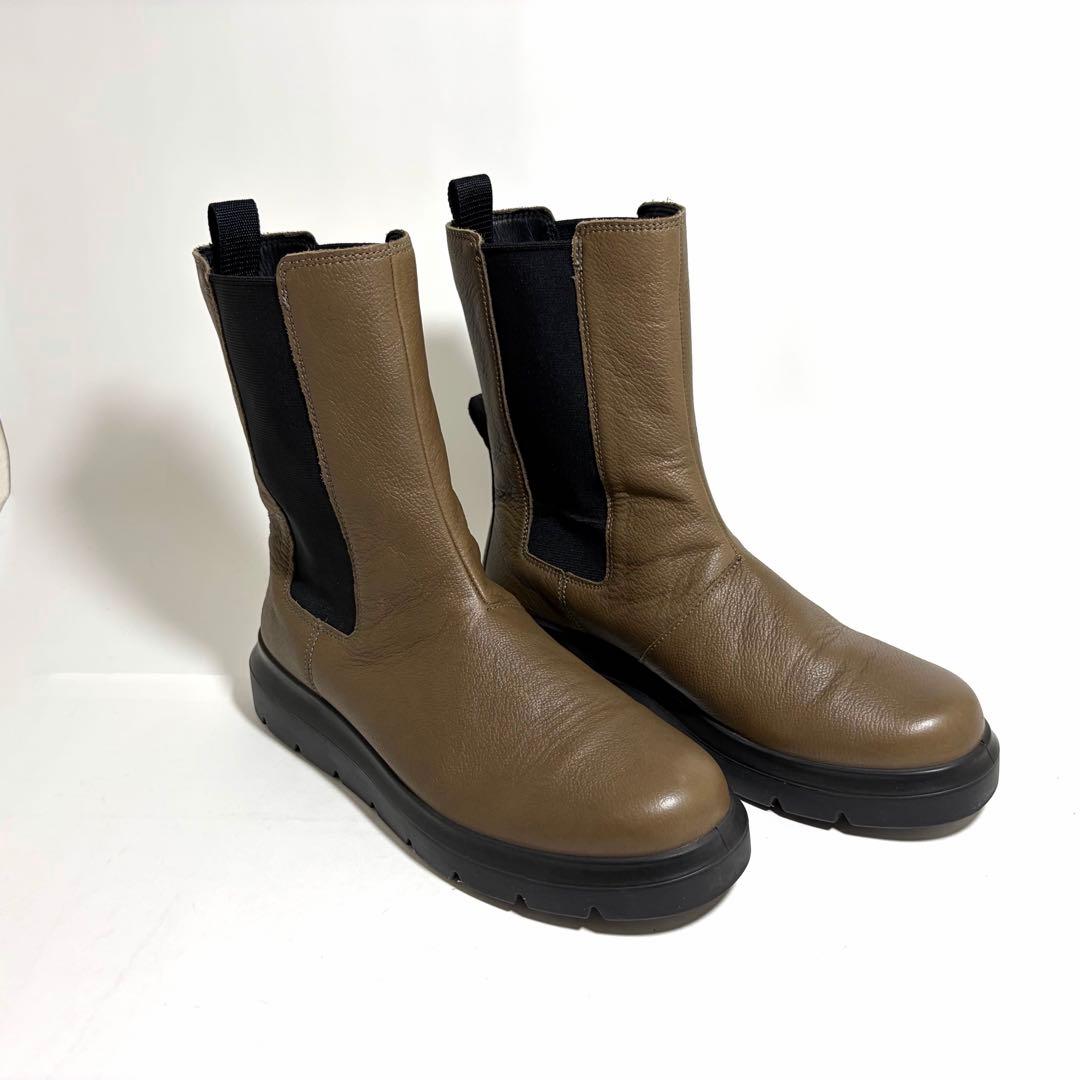 極美品☆ecco エコー サイドゴアブーツ レザー 本革 37 23.5cm