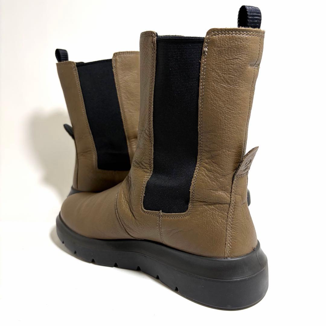 極美品☆ecco エコー サイドゴアブーツ レザー 本革 37 23.5cm