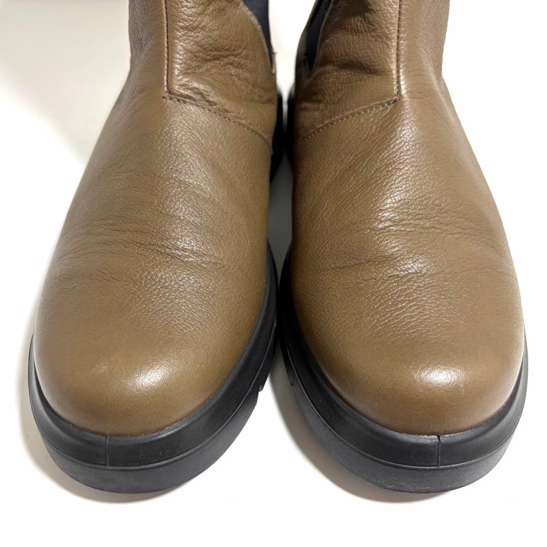 極美品☆ecco エコー サイドゴアブーツ レザー 本革 37 23.5cm