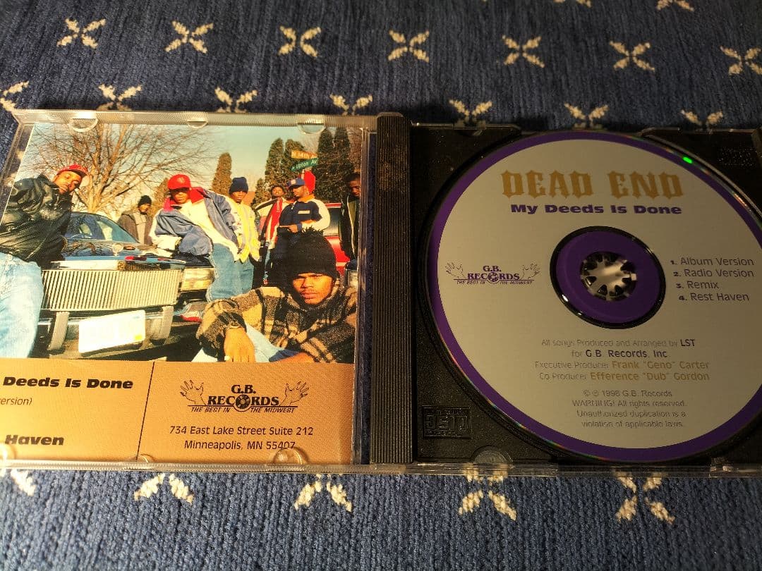 洋楽 DEAD END MY DEEDS IS DONE g-rap