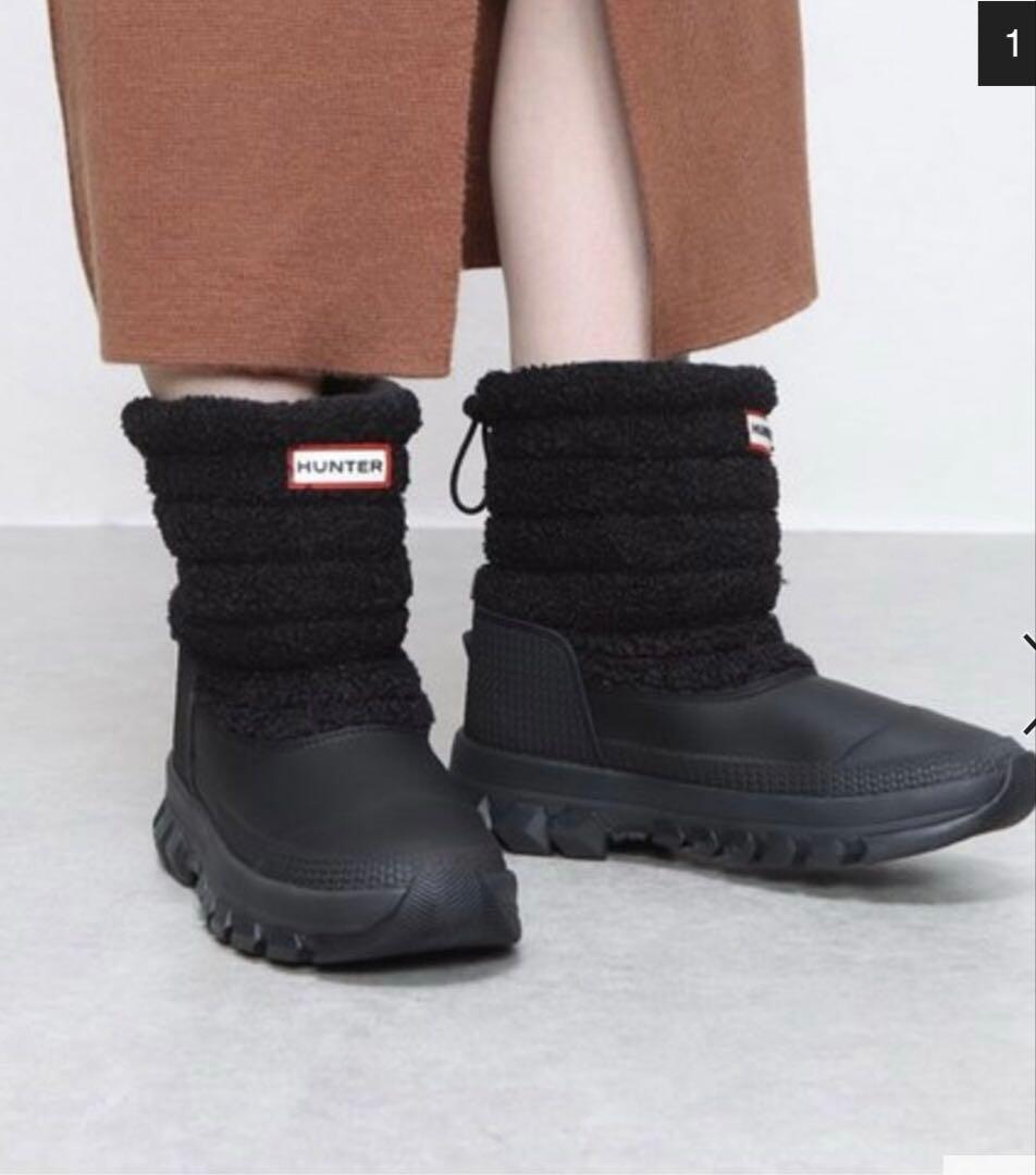 HUNTER ブーツ シェルパスノーブーツ ショートブーツ スノーブーツ 23
