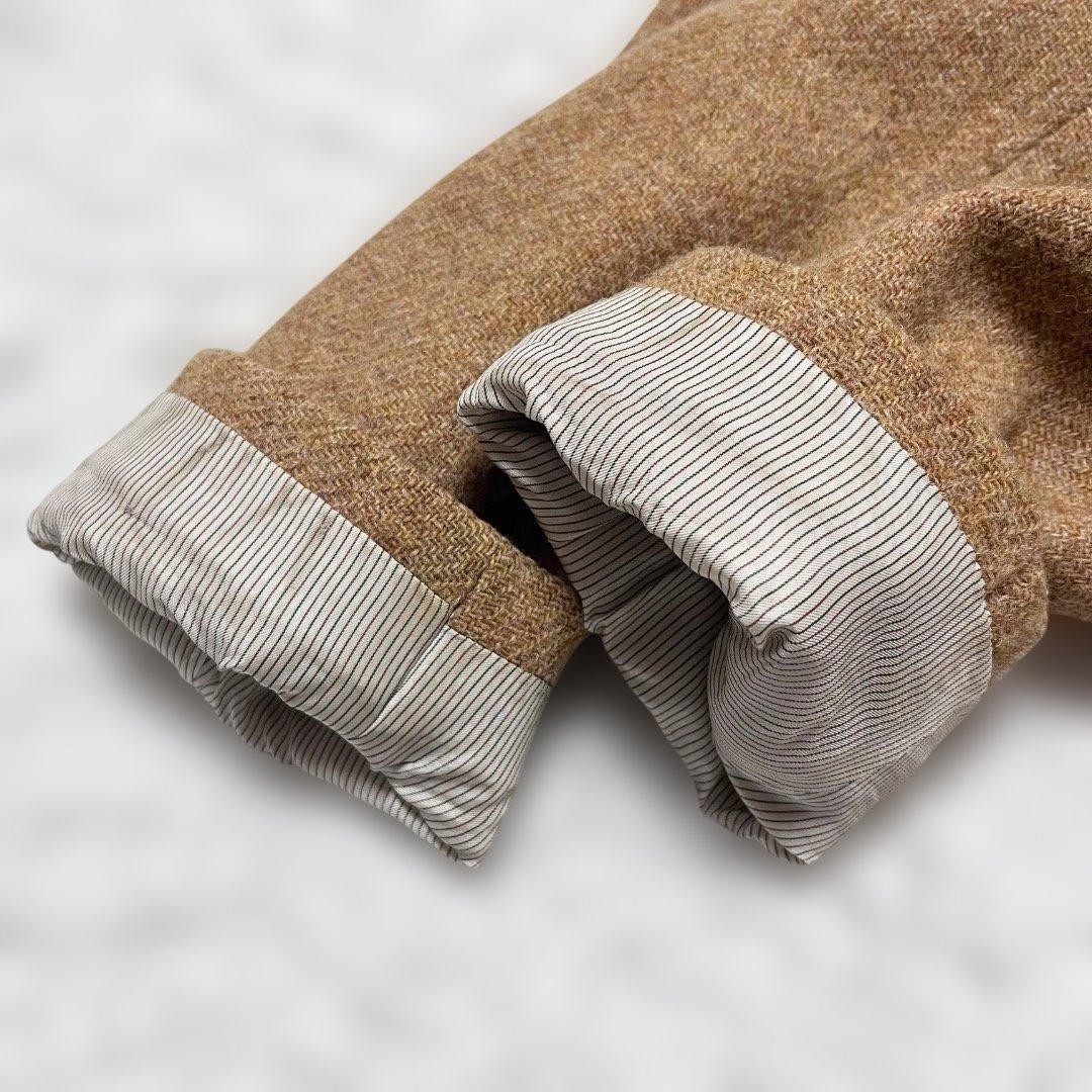 Harris Tweed ツイードテーラードジャケット くるみボタン L