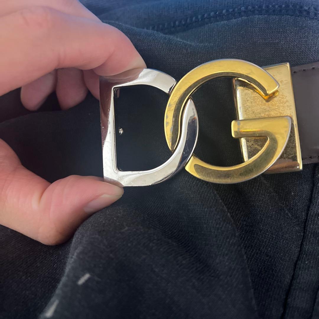 DOLCE & GABBANA ブラウンレザーベルト