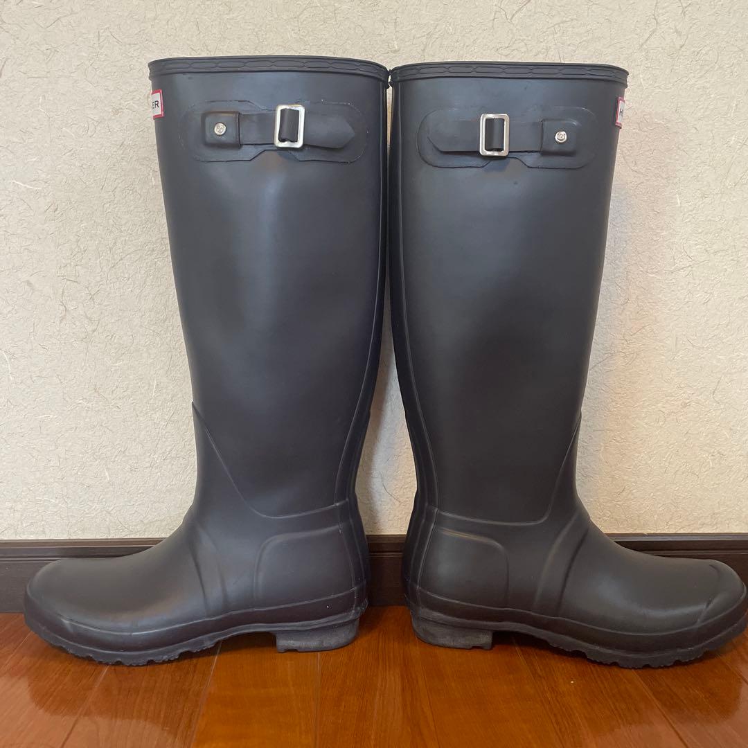 HUNTER 長靴 BLACK バックル付き