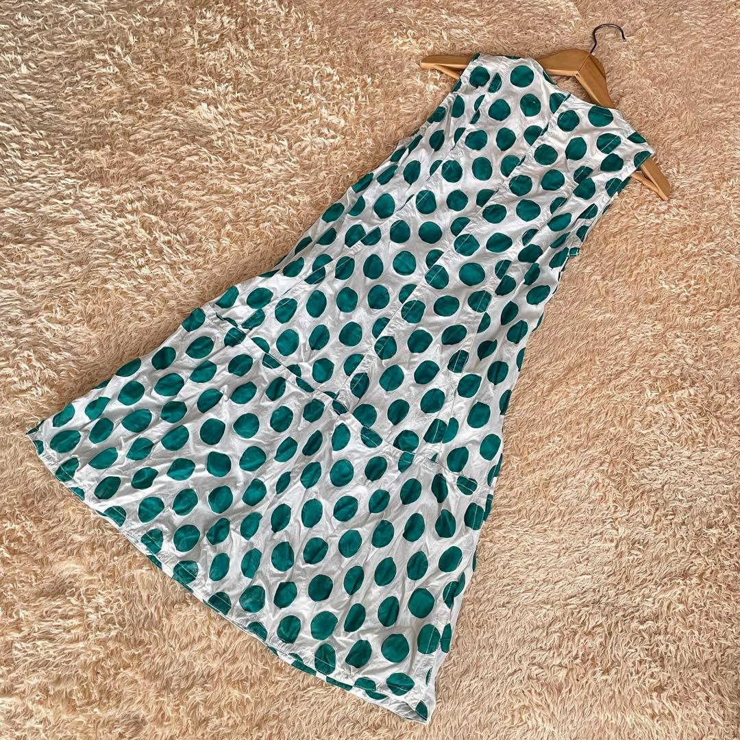 MARNI マルニ　ノースリーブ　ドット柄ワンピース
