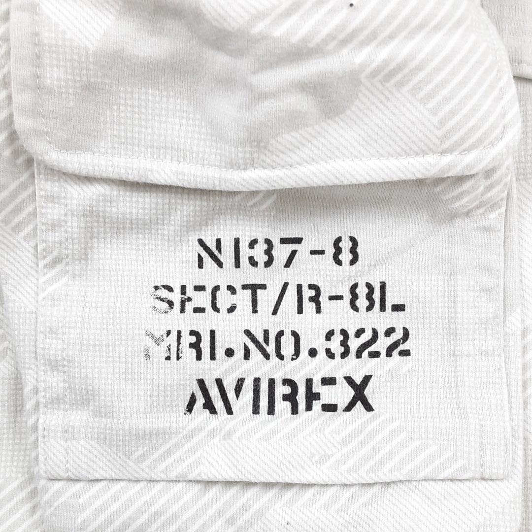 美品◎AVIREX アヴィレックス 長袖Tシャツ ロンT カモフラ柄 ワッペン