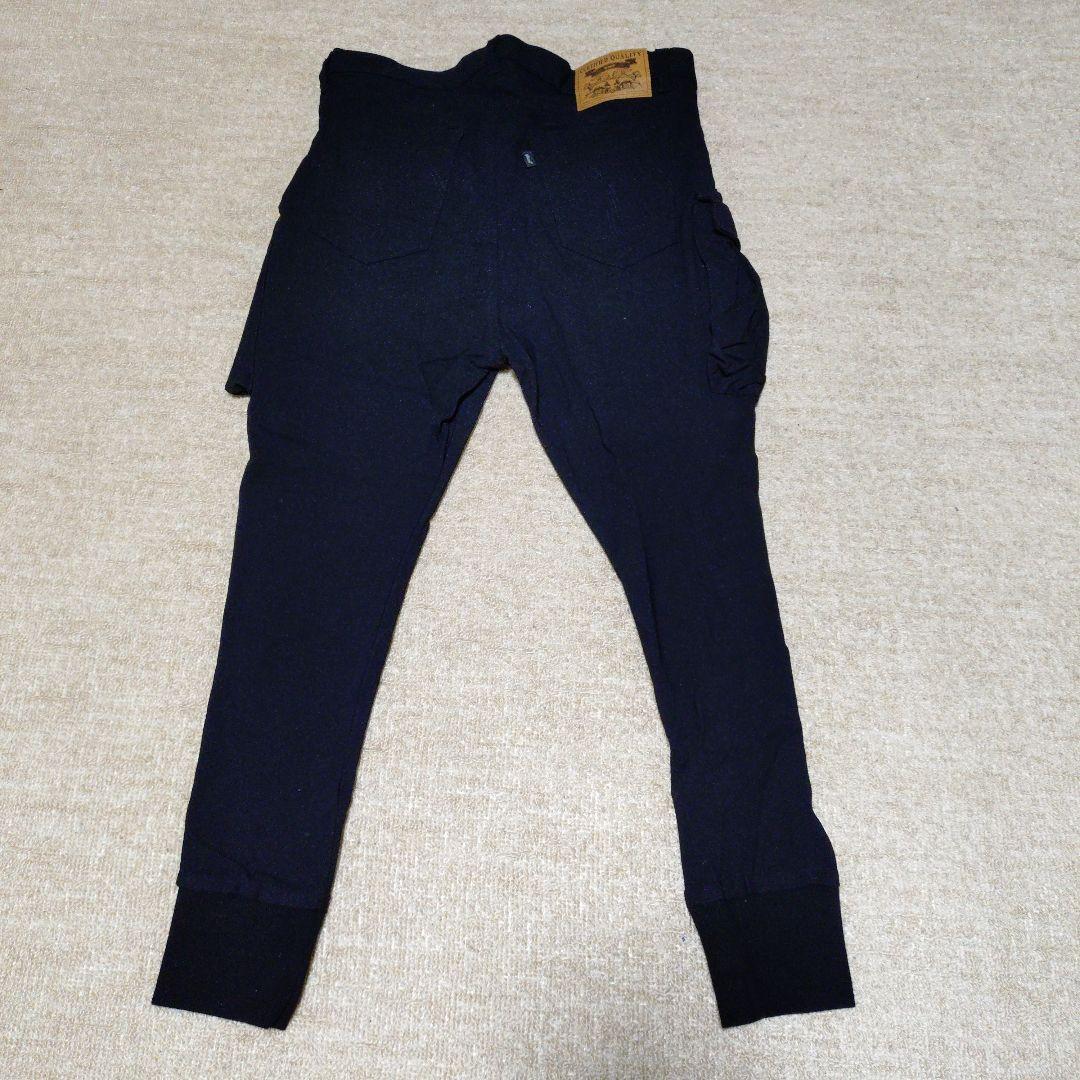 glamb 黒 サルエルカーゴパンツ 　裾リブ