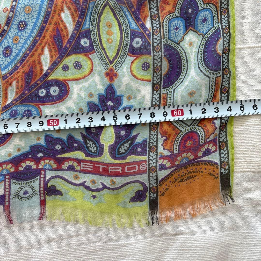 エトロ　シルク　大判ストール　ペイズリー　ETRO イタリア製　SILK 絹