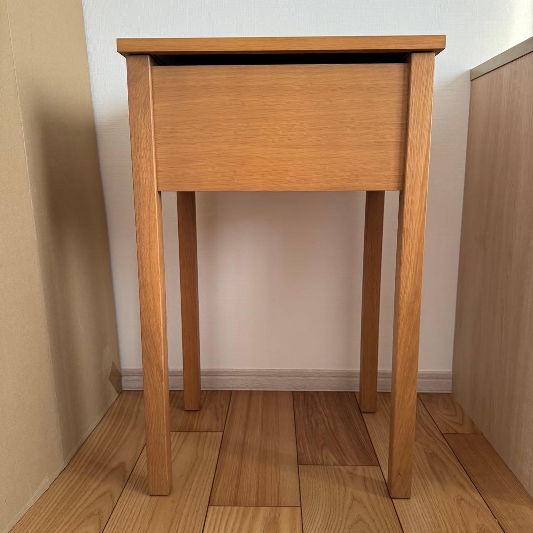 無印良品 コンパクトドレッサー 木製 オーク材 一面鏡 完成品 本体のみ