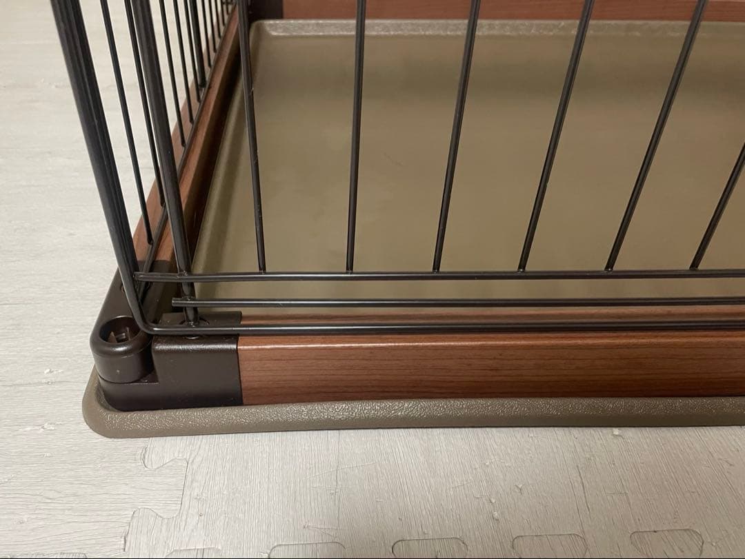 木目調 ペットケージ 約69×94×55cm 小型犬用 美品 室内用 サークル