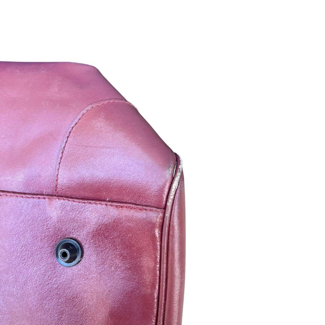 Cartier カルティエ レザー ボストンバッグ マストライン ボルドー
