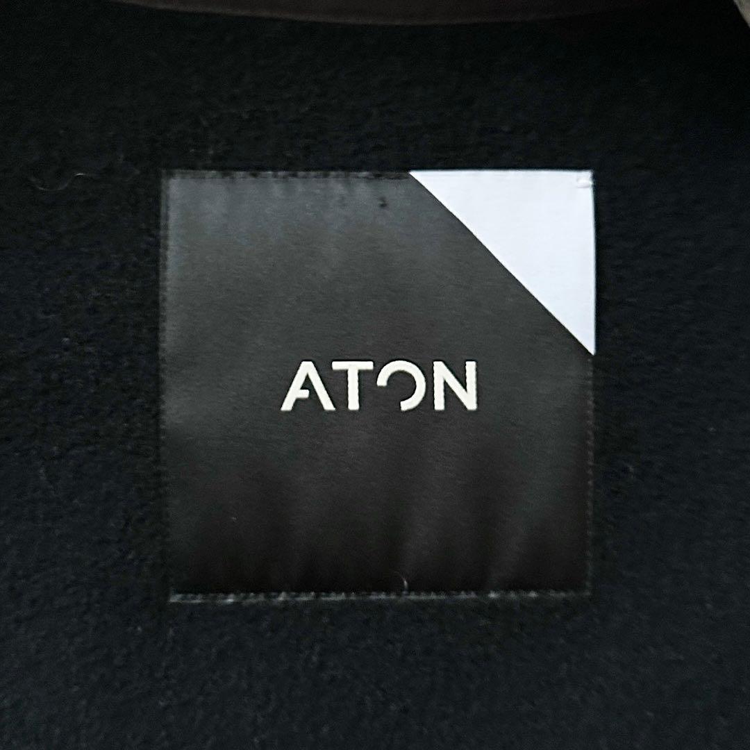 ATON × H BEAUTY&YOUTH モヘア ファー モッズコート グレー