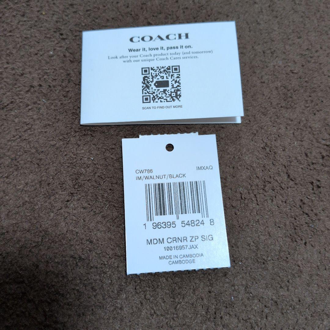 COACH ダークブラウン 二つ折り財布　新品未使用