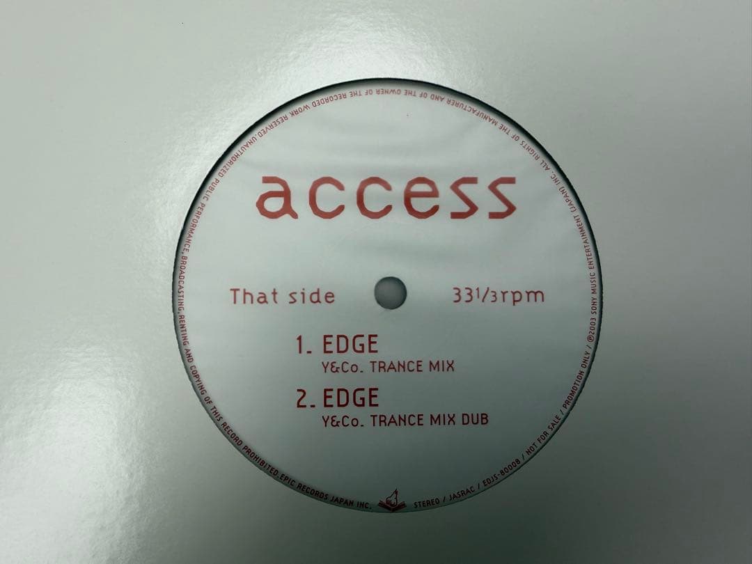 新品　access / ONLY THE LOVE SURVIVE / EDGE