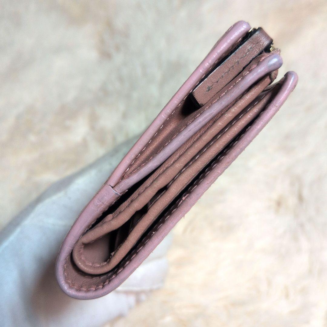 GUCCI グッチ 二つ折り財布 マイクログッチシマ ミニウォレット ピンク