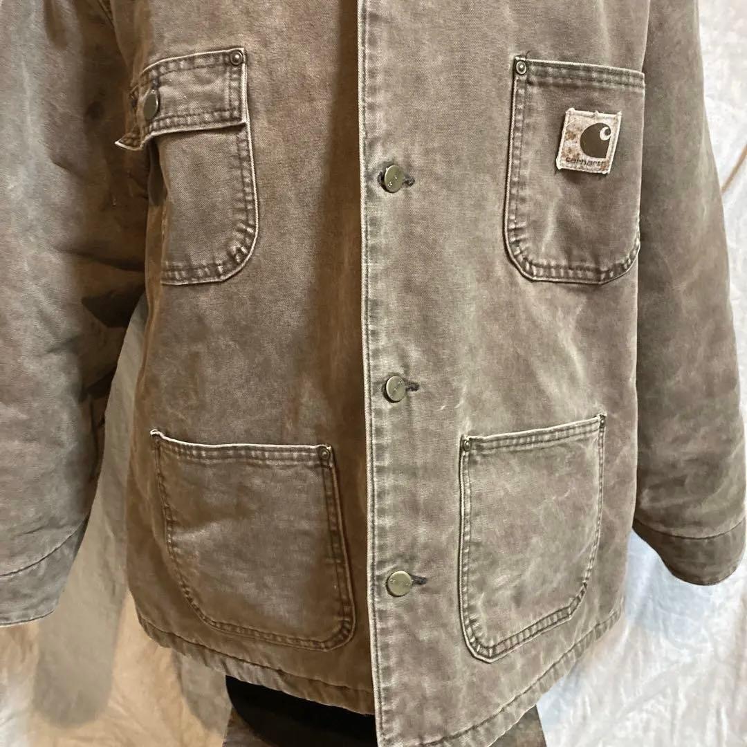 【極上】Carhartt ミシガンチョアコートフェードブラウン カバーオール