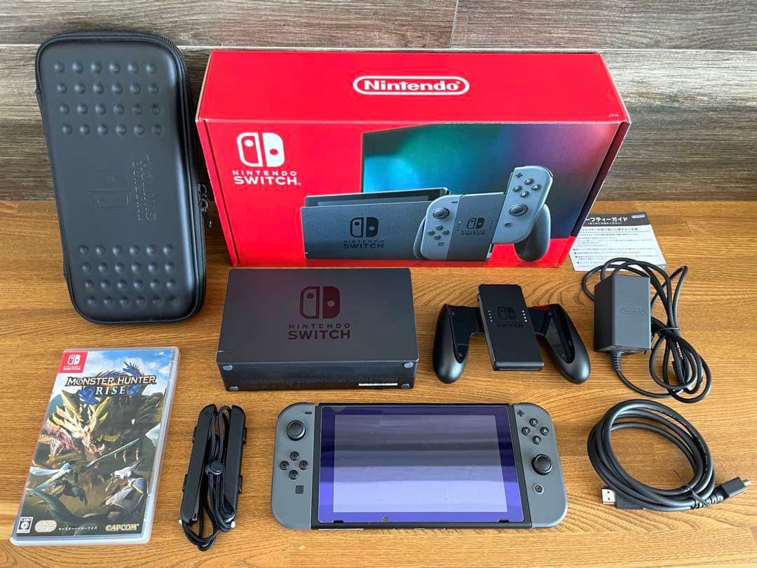 Switch 本体 グレー バッテリー強化 拡張モデル スイッチ モンハン SD