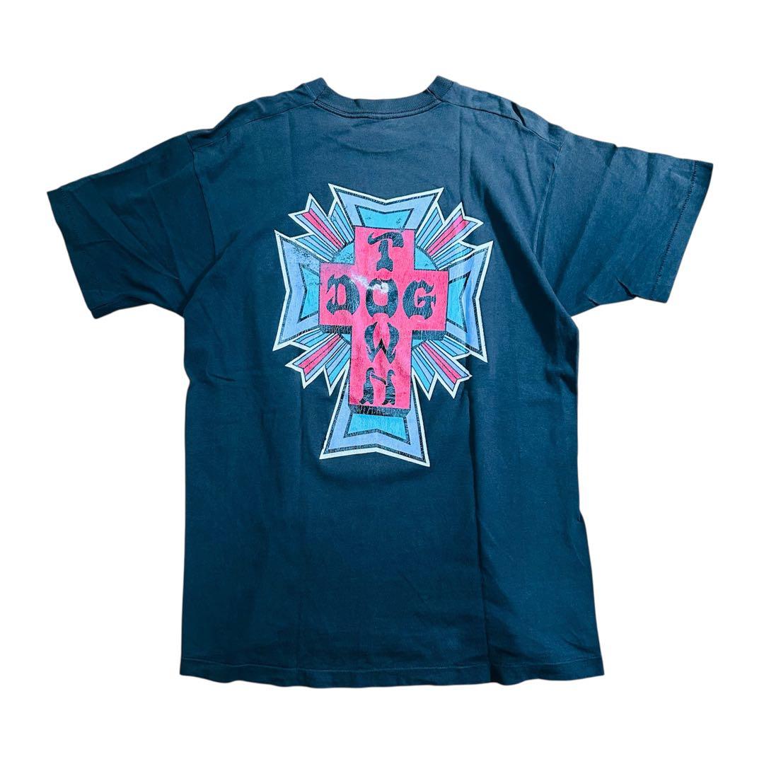 90s DOGTOWN クロスロゴ Tシャツ USA製 L シングルステッチ