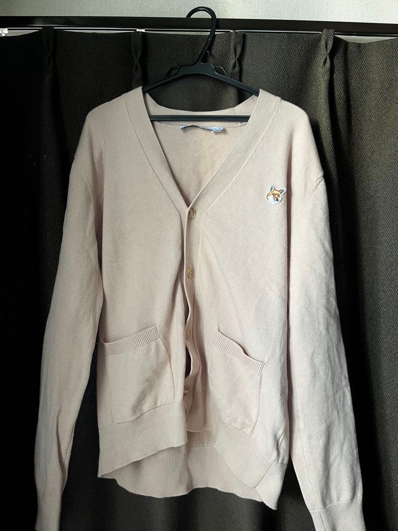 MAISON KITSUNÉ ピンクベージュ カーディガン