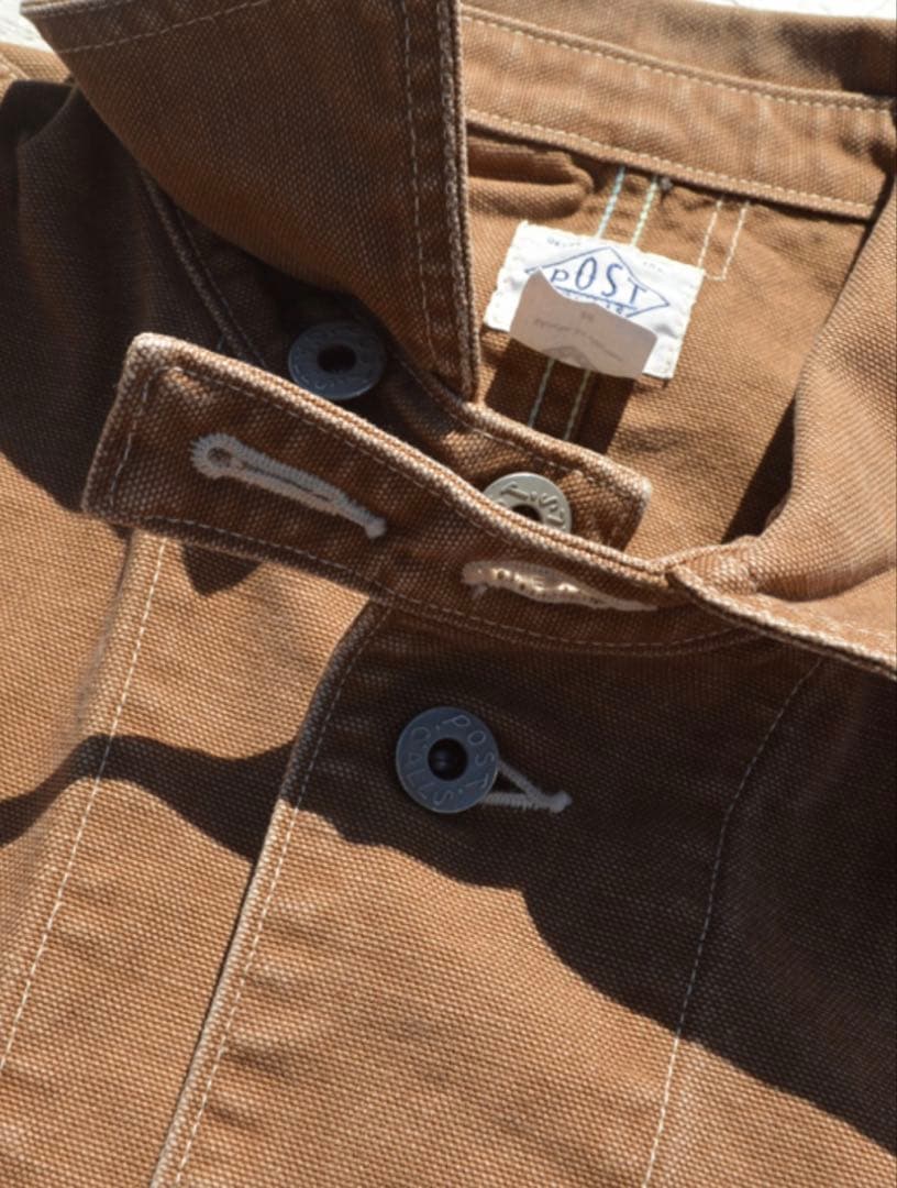 ジャケット・アウター POST46 pigment dyed canvas washedbrown M