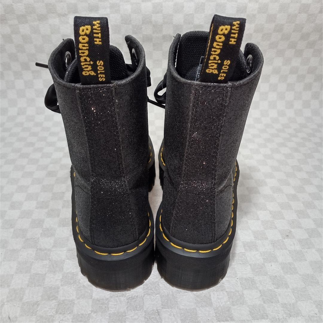 美品 Dr.Martens MOLLY GLITTER 6HOLE 黒
