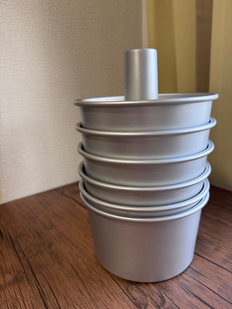 浅井商店　トール　つなぎ目のないアルミシフォンケーキ型 17cm 6つ　お菓子屋