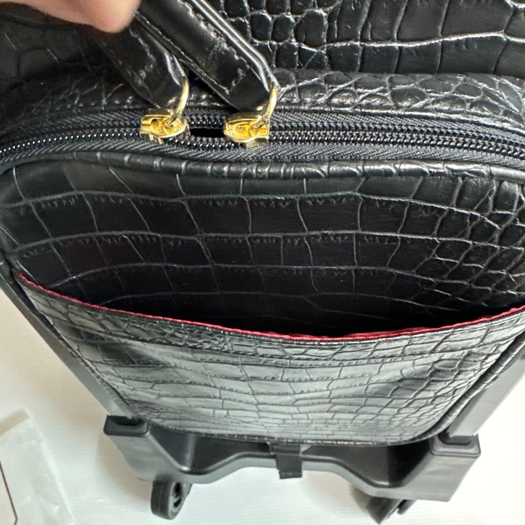SWANY スワニー キャリー クロコ型押し 黒 ４輪 Lサイズ