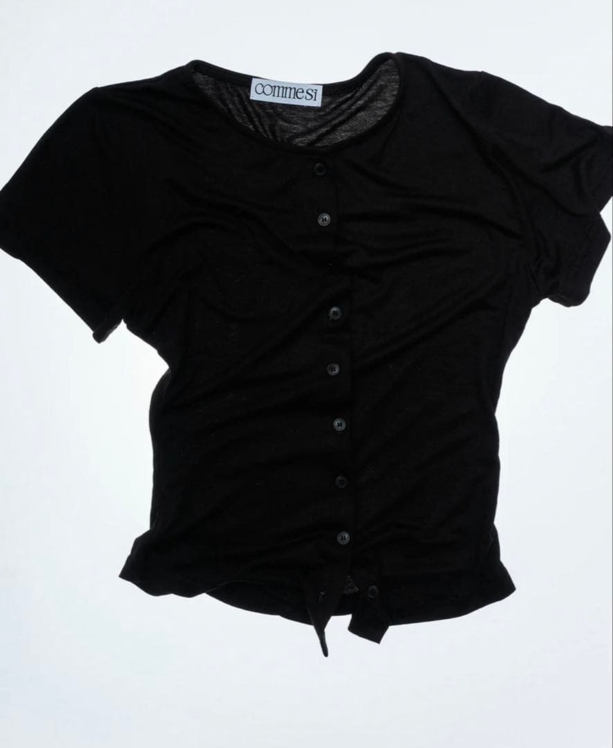 トップス commesi Cardigan Tee (Black)