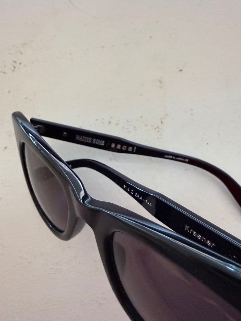 sacai NATIVE SONS ブラックサングラス