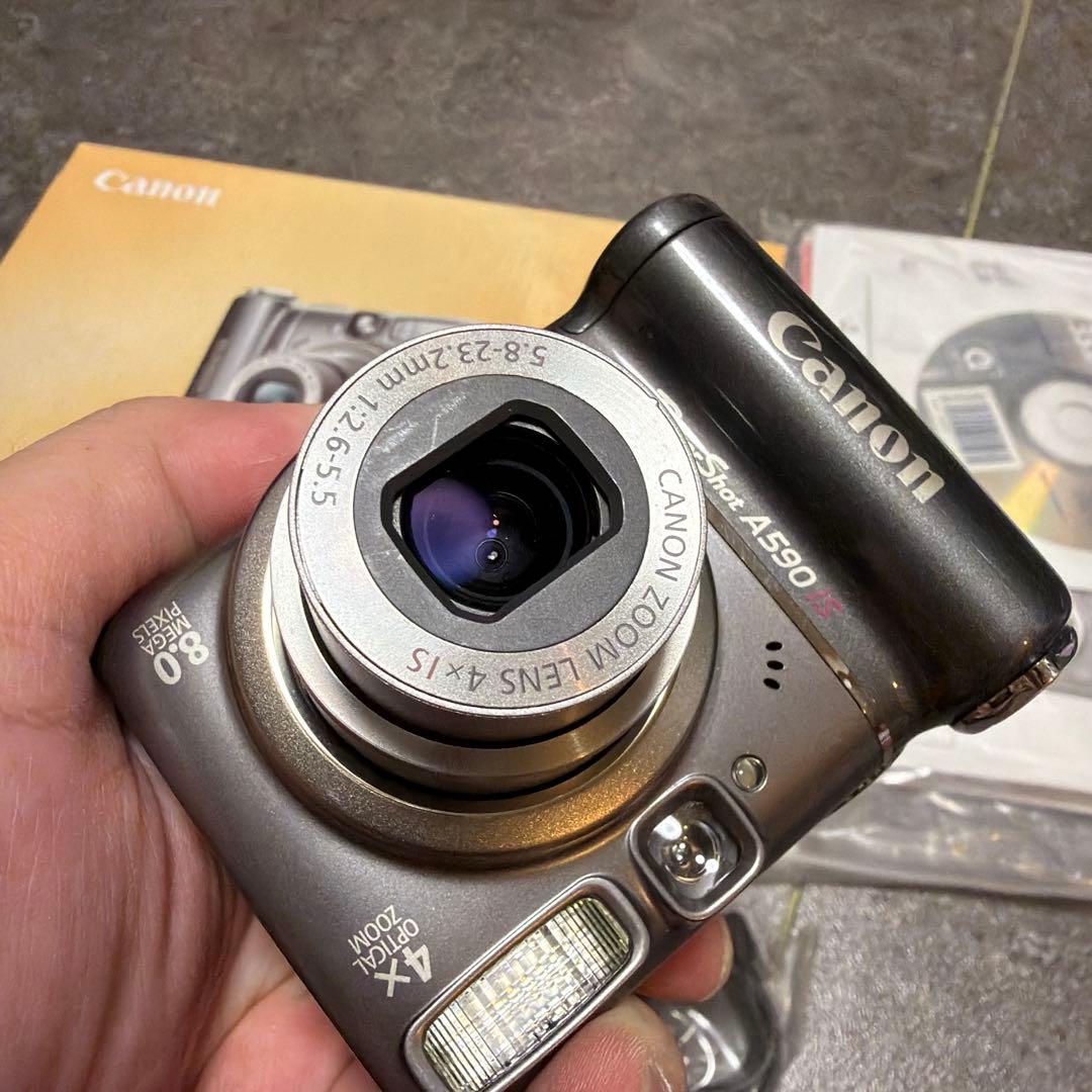 美品 名機 平成レトロ 元箱付き Canon PowerShot A590 is